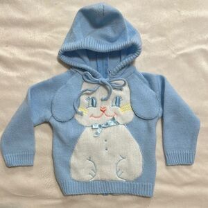 EUC vintage tiny tots zipper back sweater size 6/9 mo